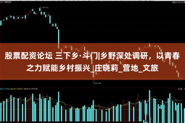 股票配资论坛 三下乡·斗门|乡野深处调研，以青春之力赋能乡村振兴_庄晓莉_营地_文旅